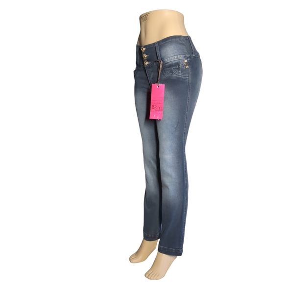 *NEW* Colombian Authentic Skinny Butt Lifter white Embroidery Jeans Si… - Picture 5 of 12